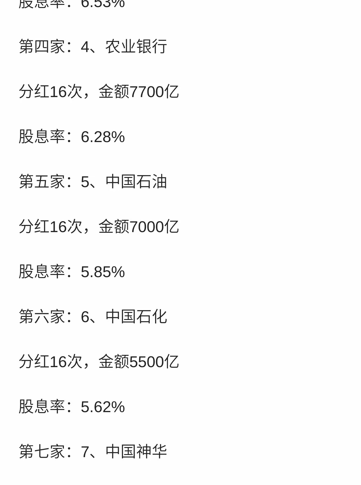 分紅最高的股票大盤點
